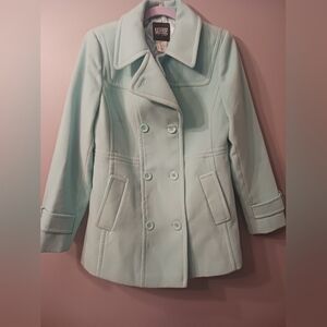 Final $20 Monroe & Main 6 Button Unlined Pea Coat Sz. M Aqua.